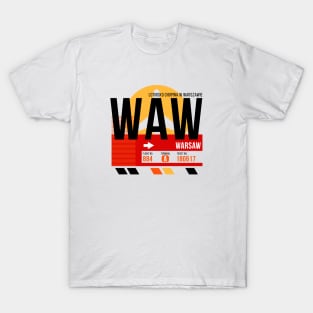 Warsaw (WAW) Airport // Sunset Baggage Tag T-Shirt